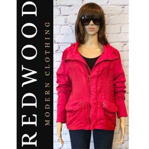 Redwood Court, red silk jacket